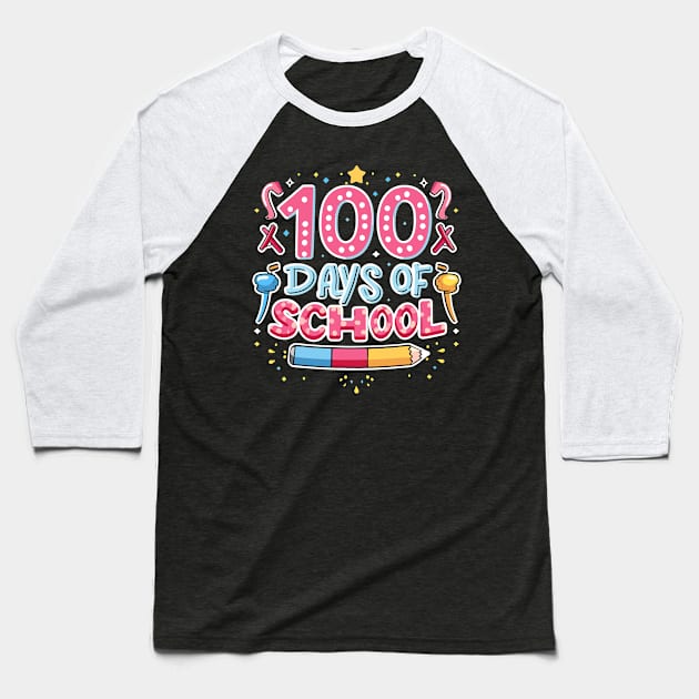 100 days of school smarter kids Baseball T-Shirt by YuriArt